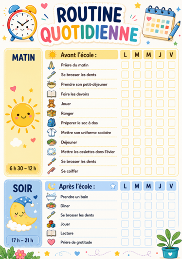 Routines visuelles du matin