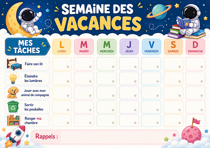 Routine des vacances